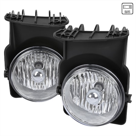 Spec-D Tuning 2003-2006 GMC SIERRA 1500 / 2500 / 2500HD FOG LIGHTS WITH CLEAR LENS, PK  2 LF-SIE03C-HZ